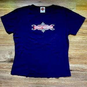 Navy blue short sleeve t shirt Harley Davidson size 2X